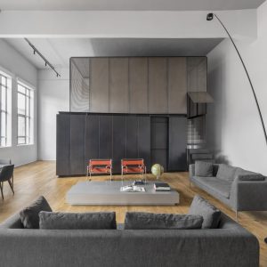 A soft 4-story loft apartment that brings urban and minimalist style